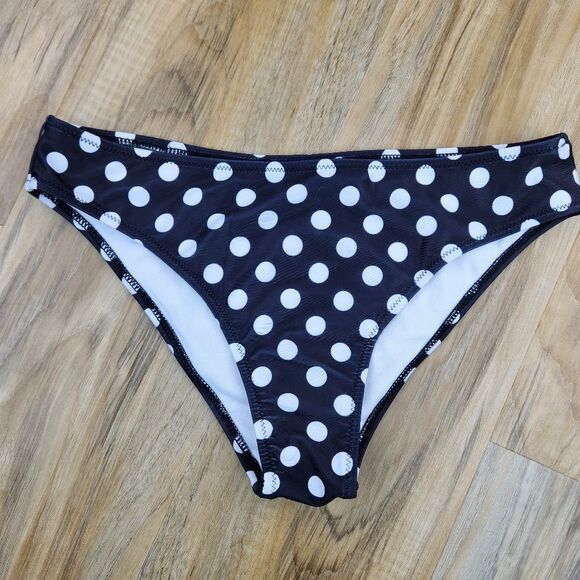 🔸️NIB Red & Black w/White Polka Dot Retro Style Bikini Bathing Suit Small - Picture 8 of 12